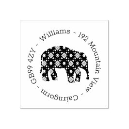 Blume Elephant Address Rubber Briefmarke Gummistempel