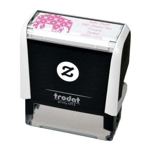 Blume Elephant Address Self-Inking Briefmarke Permastempel (Produkt)