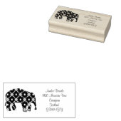 Blume Elephant-Adresse Gummistempel (Stempel)
