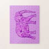 Blume Elephant Amethyst Lila Puzzle (Vertikal)