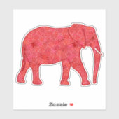Blume Elephant, Deep Red and Coral Aufkleber (Blatt)