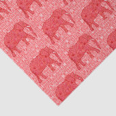 Blume Elephant, Deep Red and Coral Seidenpapier (Ausschnitt)