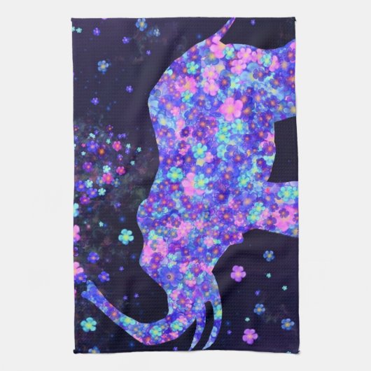 Blume Elephant Küchentuch (Vertikal)