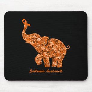 Blume Elephant Orange Ribbon Leukämie Bewusstsein Mousepad
