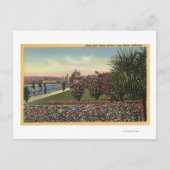 Blume entlang der East Ocean Avenue Postkarte (Vorderseite)