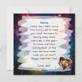 Blume Erfülltes HerzValentinstag Foto Feiertagskarte (Rückseite)