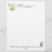 Blume erinnern uns briefbogen (Vorderseite)