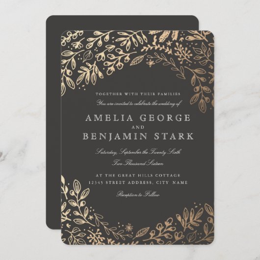 Blume ernten einladung (Vorne/Hinten)