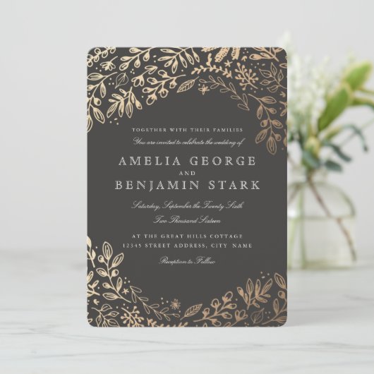 Blume ernten einladung (Stehend Vorderseite)