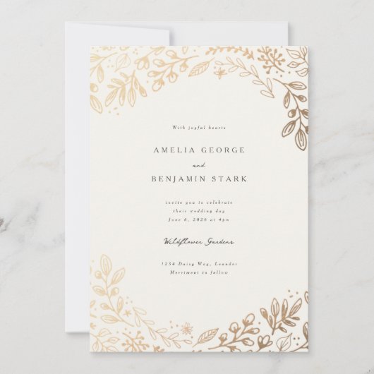 Blume ernten einladung (Vorderseite)