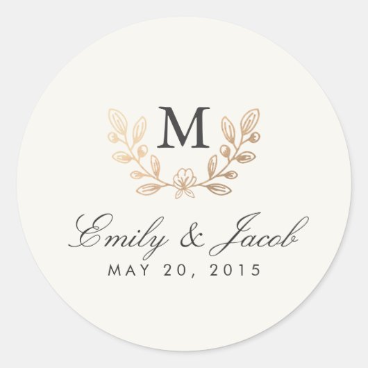 Blume ernten runder aufkleber (Vorderseite)