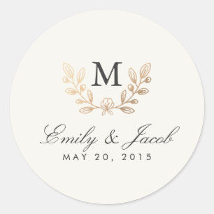 Blume ernten runder aufkleber