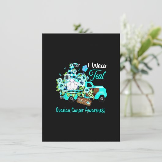 Blume Erwachsenenbildung Ovarialkarzinom Bewusstse Einladung (Stehend Vorderseite)