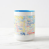 Blume Essence ist ein perfektes Geschenk Zweifarbige Tasse (Mittel)