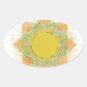 Blume Ethereal Ovaler Aufkleber (Vorderseite)