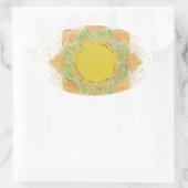 Blume Ethereal Ovaler Aufkleber (Tasche)