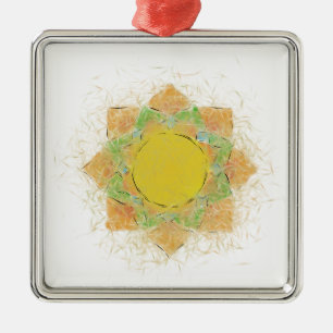 Blume Ethereal Silbernes Ornament