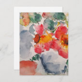 Blume Eucalyptus Sprigs Bouquet Wasserfarbkarte (Vorne/Hinten)