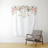 Blume Eukalyptus gold Quinceanera Wandteppich (Beispiel)