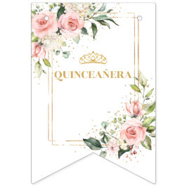 Blume Eukalyptus, goldgelb, 15. Geburtstag Wimpelkette