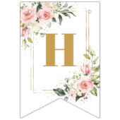 Blume Eukalyptus, goldgelb, 15. Geburtstag Wimpelkette (Erste Fahne)