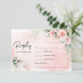 Blume Eukalyptus-Goldmedaille RSVP Karte (Stehend Vorderseite)