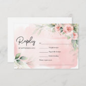 Blume Eukalyptus-Goldmedaille RSVP Karte (Vorne/Hinten)