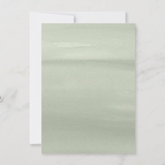 Blume Eukalyptus Greenery Babydusche Einladung (Rückseite)