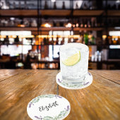 Blume-Eukalyptus-Grünname Getränkeuntersetzer