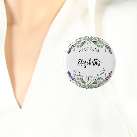 Blume Eukalyptus-Grünpflanzen Button