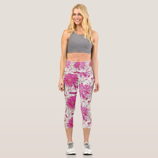 Blume Explosion Capri Leggings (Vorderseite)