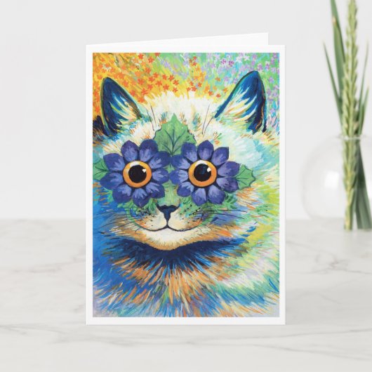 Blume Eyes Cat, Louis Wain Karte (Vorderseite)