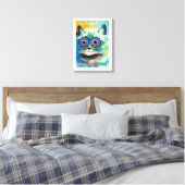 Blume Eyes Cat, Louis Wain Leinwanddruck (Insitu (Schlafzimmer))