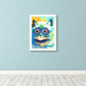 Blume Eyes Cat, Louis Wain Leinwanddruck (Insitu (Holzboden))