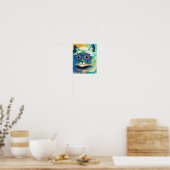 Blume Eyes Cat, Louis Wain Poster (Küche)