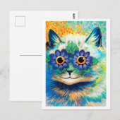 Blume Eyes Cat, Louis Wain Postkarte (Vorne/Hinten)
