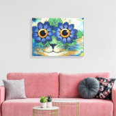 Blume Eyes Cat von Louis Wain Leinwanddruck (Insitu (Wohnzimmer))