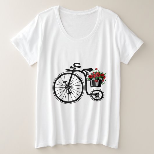 Blume Fahrrad T - Shirt (Design vorne)