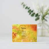BLUME FAIRE AUF DER PINK IRIS Fantasy Gold Yellow Visitenkarte (Stehend Vorderseite)