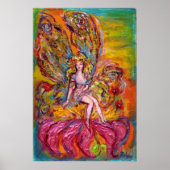 BLUME FAIRE AUF DER PINK IRIS Fantasy Poster (Vorne)