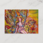 BLUME FAIRE AUF DER PINK IRIS Fantasy Visitenkarte (Rückseite)