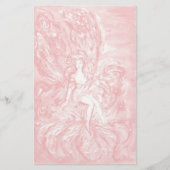 BLUME FAIRE AUF IRIS Pink White Fantasy Briefpapier (Vorderseite)