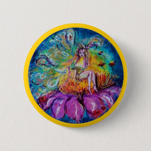 BLUME FAIRE IN DER NACHT Fantasy Button (Vorderseite)