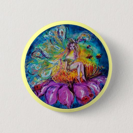 BLUME FAIRE IN DER NACHT Fantasy Button (Vorderseite)