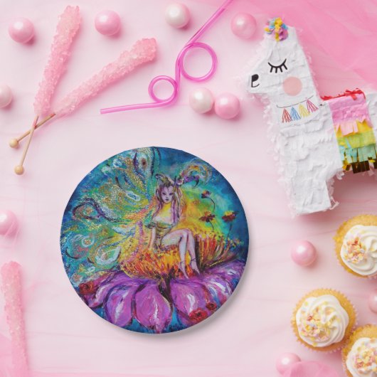 Blume FAIRE IN DER NACHT Pappteller (Party)