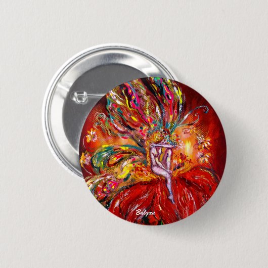 BLUME FAIRE IN RED Fantasy Button (Vorne & Hinten)