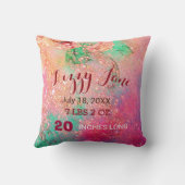 BLUME FAIRE LILA PINK FLORAL Girl Baby Status Kissen (Rückseite)