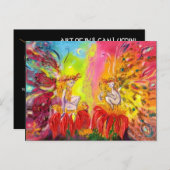 BLUME FAIRIEN DAWN Fantasy Einladungspostkarte (Vorne/Hinten)