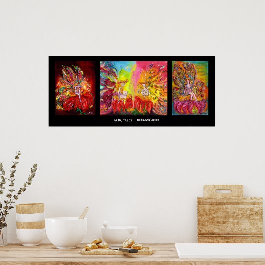 BLUME FAIRIEN IN DER NACHT POSTER (Küche)