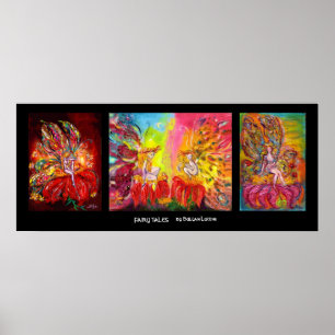 BLUME FAIRIEN IN DER NACHT POSTER